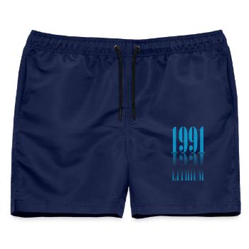 Grunge 1991 Lithium - Männer Badeshorts - Navy - Vorne - AI Model Male 178 light (178cm)