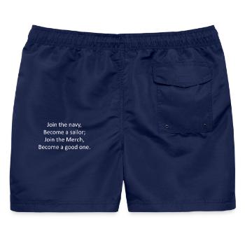 Merchant Navy Tee - Männer Badeshorts - Navy - Hinten - AI Model Male 178 light (178cm)
