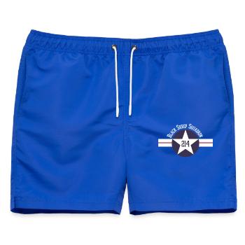 WMF 214 Geschwader - Männer Badeshorts - Royalblau - Vorne - AI Model Male 178 light (178cm)