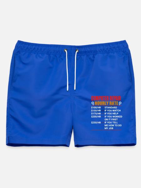 Computer - Männer Badeshorts - Royalblau