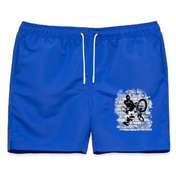 BMX - Männer Badeshorts - Royalblau - Vorne - AI Model Male 178 light (178cm)