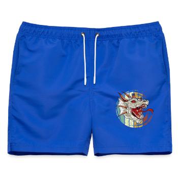 Drache, Drachen, asiatischer Drache - Männer Badeshorts - Royalblau - Vorne - AI Model Male 178 light (178cm)