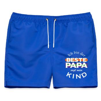 Ich bin der beste Papa - Männer Badeshorts - Royalblau - Vorne - AI Model Male 178 light (178cm)