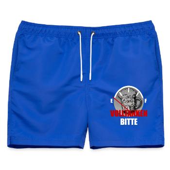 volltanken bitte - Bier trinken - Männer Badeshorts - Royalblau - Vorne - AI Model Male 178 light (178cm)