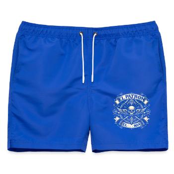El Patron Schädel mit Flügeln  - Männer Badeshorts - Royalblau - Vorne - AI Model Male 178 light (178cm)