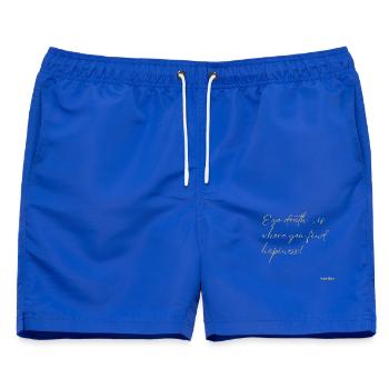 Ego Tod Glückfund Design - Männer Badeshorts - Royalblau - Vorne - AI Model Male 178 light (178cm)