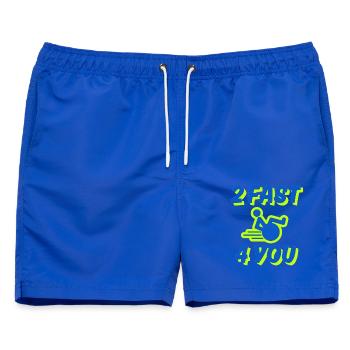 Ich bin zu schnell für dich, in meinem Rollstuhl # - Männer Badeshorts - Royalblau - Vorne - AI Model Male 178 light (178cm)