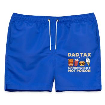 Dad Tax Making Sure It's Not Poison father's day - Männer Badeshorts - Royalblau - Vorne - AI Model Male 178 light (178cm)