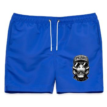 Opasaurus Skull Sunglasses - Männer Badeshorts - Royalblau - Vorne - AI Model Male 178 light (178cm)