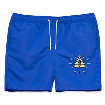 Illuminati Kawaii - Männer Badeshorts - Royalblau - Vorne - AI Model Male 178 light (178cm)