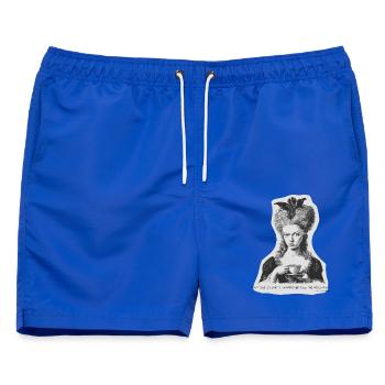 This Time, I’d Like to Unsubscribe – Marie Antoine - Männer Badeshorts - Royalblau - Vorne - AI Model Male 178 light (178cm)