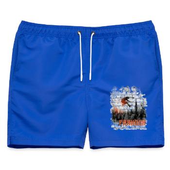 Parkour - Männer Badeshorts - Royalblau - Vorne - AI Model Male 178 light (178cm)