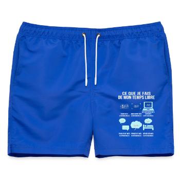Was ich in meiner Freizeit mache Leidenschaft Chemie - Männer Badeshorts - Royalblau - Vorne - AI Model Male 178 light (178cm)