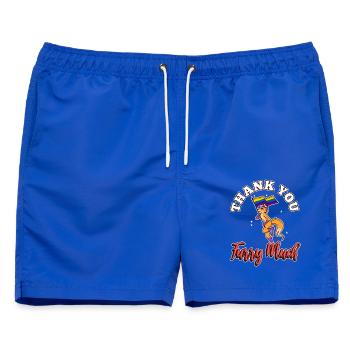 Thank you furry much - Männer Badeshorts - Royalblau - Vorne - AI Model Male 178 light (178cm)