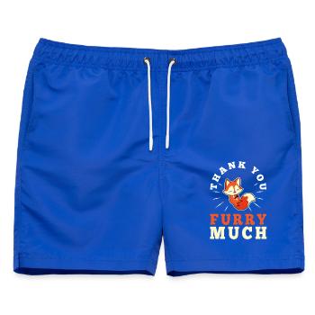 Thank you furry much - Männer Badeshorts - Royalblau - Vorne - AI Model Male 178 light (178cm)