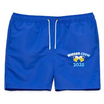 Wiesen Crew 2025 Bierglas Design Bayern - Männer Badeshorts - Royalblau - Vorne - AI Model Male 178 light (178cm)