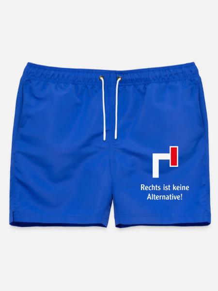 Rechts Ist Keine Alternative! (Gegen Rechts / V1) - Männer Badeshorts - Royalblau