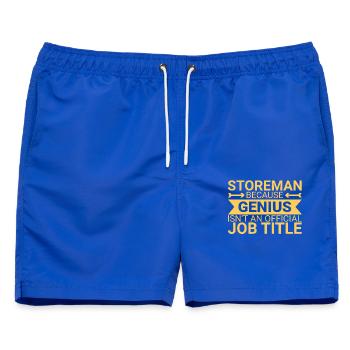 Storeman Genius - Männer Badeshorts - Royalblau - Vorne - AI Model Male 178 light (178cm)