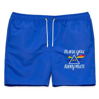Thank you furry much - Männer Badeshorts - Royalblau - Vorne - AI Model Male 178 light (178cm)