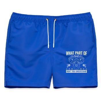 Welcher Teil von Don't You Understand Engine Blueprint - Männer Badeshorts - Royalblau - Vorne - AI Model Male 178 light (178cm)