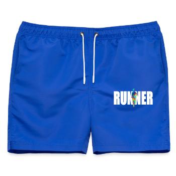 Läufer - Männer Badeshorts - Royalblau - Vorne - AI Model Male 178 light (178cm)