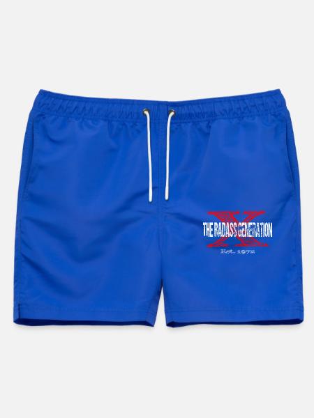 Generation X 1972  Retro - Männer Badeshorts - Royalblau