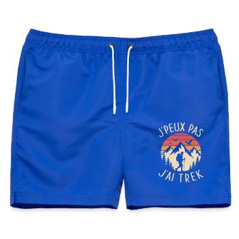 Ich kann nicht wandern Humor Wanderer - Männer Badeshorts - Royalblau - Vorne - AI Model Male 178 light (178cm)