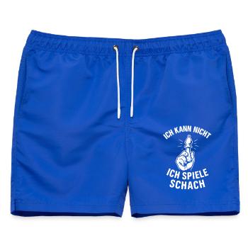 Schach Ausrede Spruch - Männer Badeshorts - Royalblau - Vorne - AI Model Male 178 light (178cm)