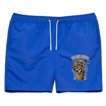 Trash Metal Waschbär Gitarre - Männer Badeshorts - Royalblau - Vorne - AI Model Male 178 light (178cm)