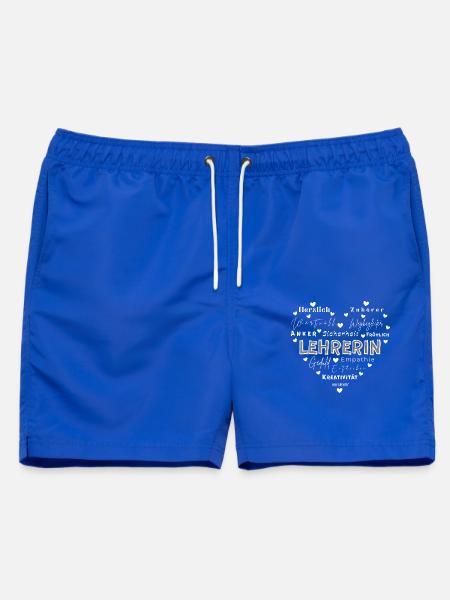Lehrerin Herz Wortzauber - Männer Badeshorts - Royalblau