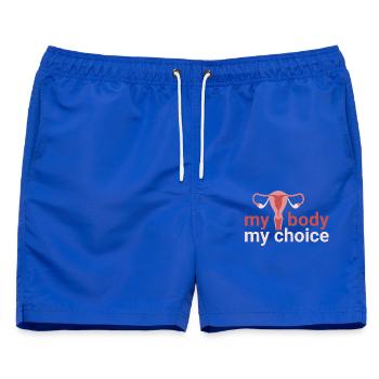 my body. my_choice. - Männer Badeshorts - Royalblau - Vorne - AI Model Male 178 light (178cm)