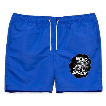 Raumfahrt Spruch Need My Space - Männer Badeshorts - Royalblau - Vorne - AI Model Male 178 light (178cm)
