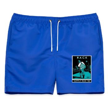 Rack Supply Run '83 - Männer Badeshorts - Royalblau - Vorne - AI Model Male 178 light (178cm)