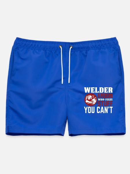 Schweißer eine Person.... - Männer Badeshorts - Royalblau
