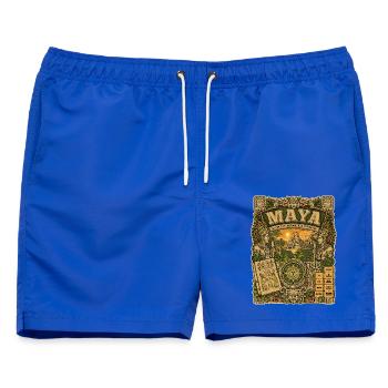 Maya-Zivilisation - Männer Badeshorts - Royalblau - Vorne - AI Model Male 178 light (178cm)