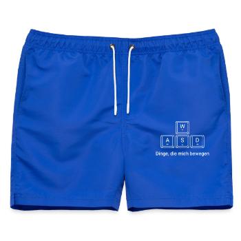 Gaming Tastatur Dinge, die mich Bewegen WASD - Männer Badeshorts - Royalblau - Vorne - AI Model Male 178 light (178cm)