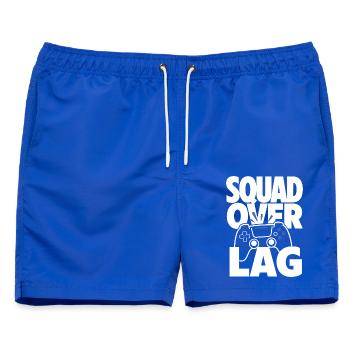 Squad Over Lag Gaming Controller - Männer Badeshorts - Royalblau - Vorne - AI Model Male 178 light (178cm)