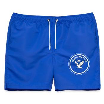 König der Straße - Männer Badeshorts - Royalblau - Vorne - AI Model Male 178 light (178cm)