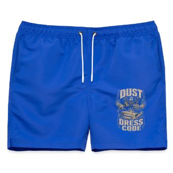 Steinmetz Steinmetzhandwerk Dust Is My Dress Code - Männer Badeshorts - Royalblau - Vorne - AI Model Male 178 light (178cm)