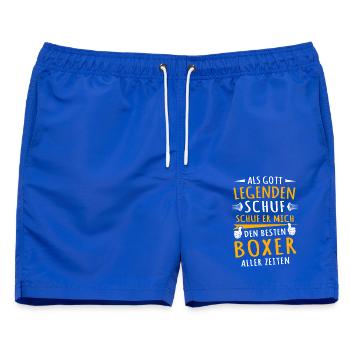 Boxer - Männer Badeshorts - Royalblau - Vorne - AI Model Male 178 light (178cm)