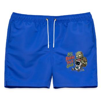 KI Zombie Halloween - Männer Badeshorts - Royalblau - Vorne - AI Model Male 178 light (178cm)