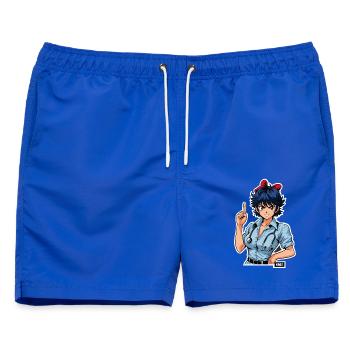 Klinik Schwester Blau Stethoskop - Männer Badeshorts - Royalblau - Vorne - AI Model Male 178 light (178cm)