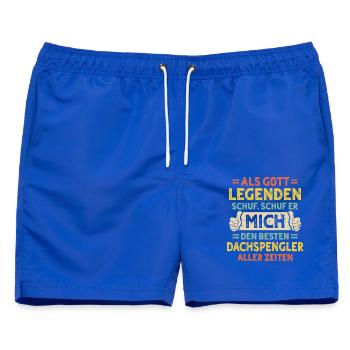 Dachspengler - Männer Badeshorts - Royalblau - Vorne - AI Model Male 178 light (178cm)