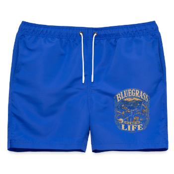 Bluegrass Musik - Männer Badeshorts - Royalblau - Vorne - AI Model Male 178 light (178cm)