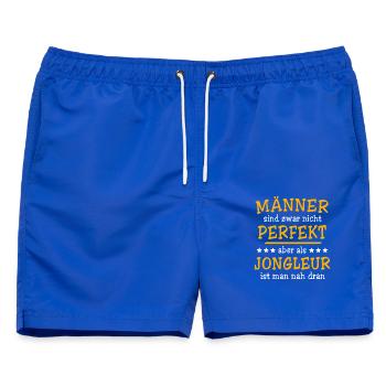 Jongleur Jonglieren - Männer Badeshorts - Royalblau - Vorne - AI Model Male 178 light (178cm)