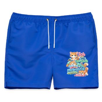Ich bin nicht launisch - ich bin mehrstufig - Männer Badeshorts - Royalblau - Vorne - AI Model Male 178 light (178cm)