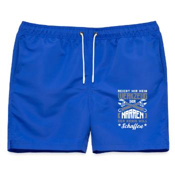 Kältetechniker Klimatechniker Handwerker Spruch - Männer Badeshorts - Royalblau - Vorne - AI Model Male 178 light (178cm)