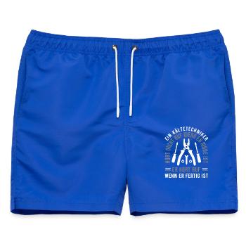 Kältetechniker Klimatechniker Handwerker Spruch - Männer Badeshorts - Royalblau - Vorne - AI Model Male 178 light (178cm)