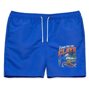 Tontaubenschießen I Came For The Clays - Männer Badeshorts - Royalblau - Vorne - AI Model Male 178 light (178cm)