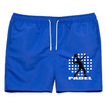 Padel - Männer Badeshorts - Royalblau - Vorne - AI Model Male 178 light (178cm)